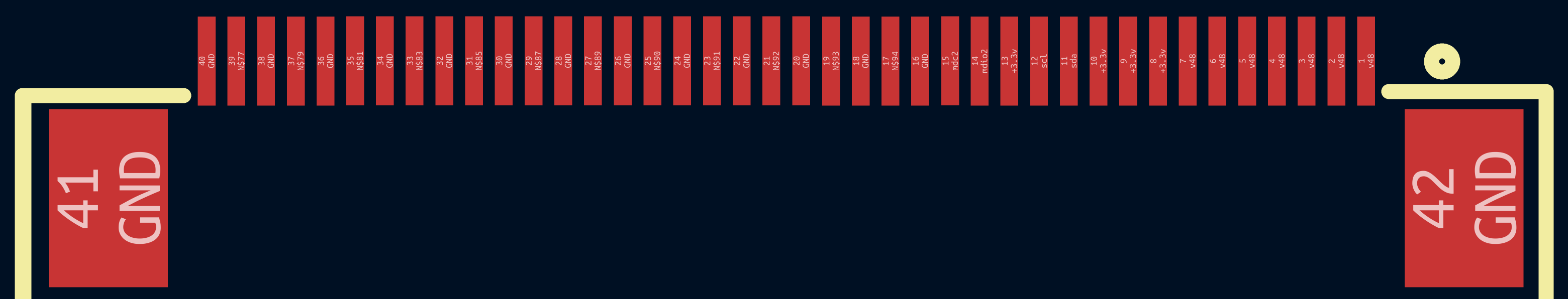 Interceptor FFC Connector Pinout (J10 example)