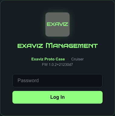 Login page